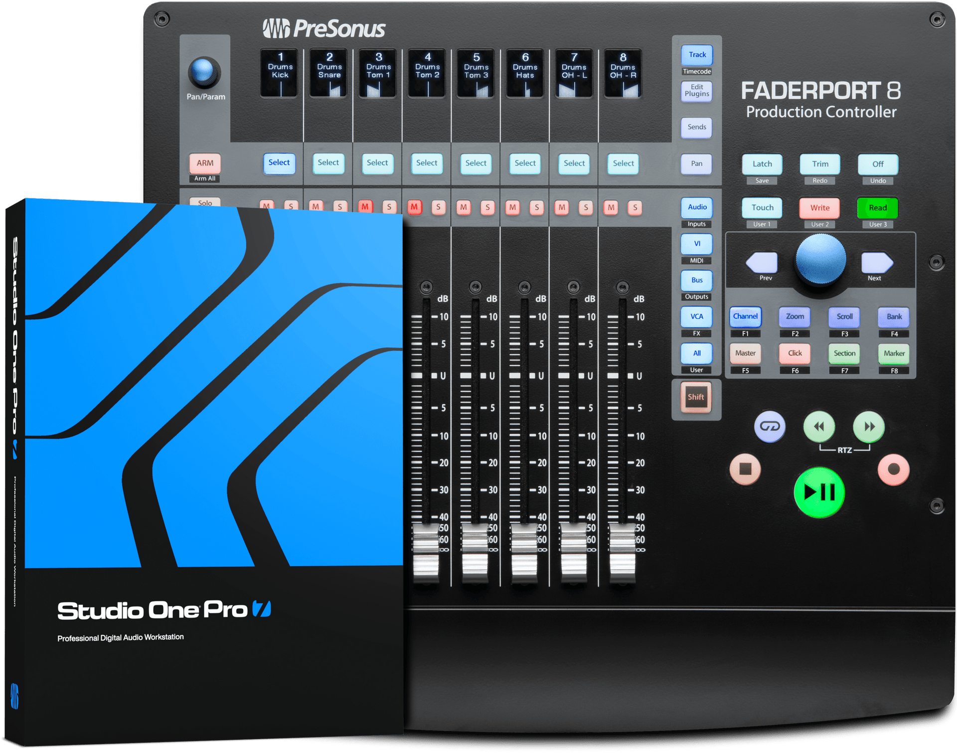 FaderPort® 8 DAW Controller – PreSonus