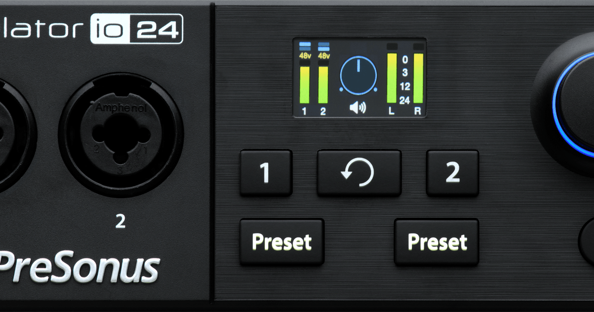 PreSonus revelator io 24 オーディオインターフェイス 2777700302_pre_int_frt_1_nr.