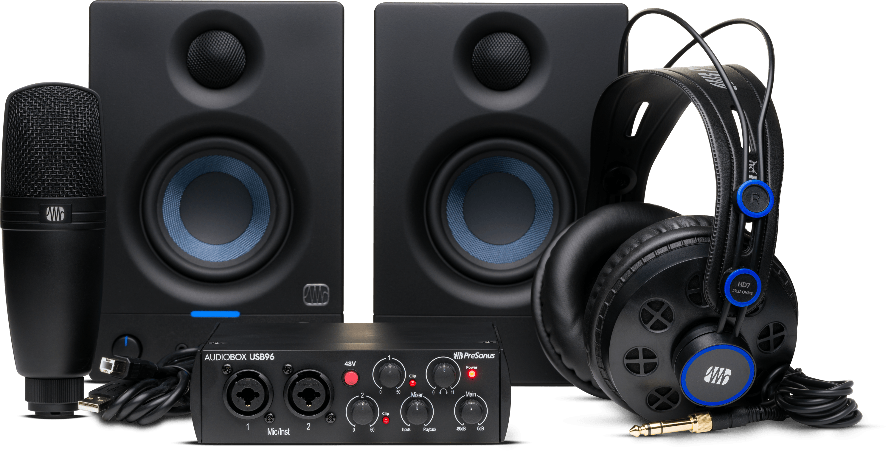 Adiou Box AudioBox USB® 96 Complete Bundle – PreSonus