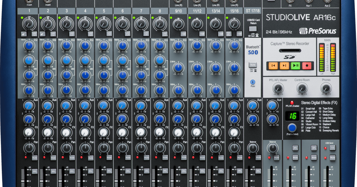 StudioLive AR16c Analog Mixer – PreSonus StudioLive AR16c Analog Mixer – PreSonus